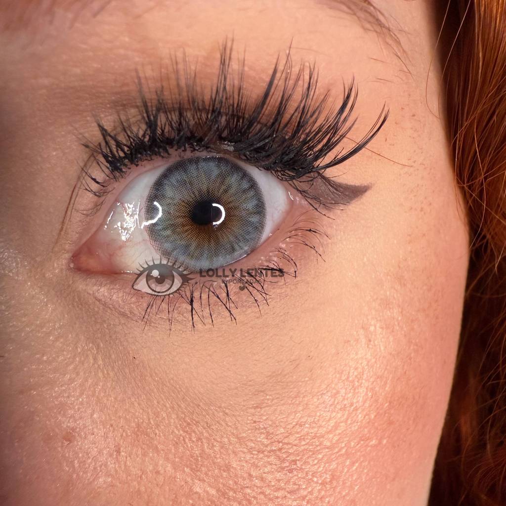 UNIDADE 1 LENTE - Lentes de Contato Natural Urban Layer Cleopatra Sky Blue GRAU Miopia Original em Oferta na Shopee