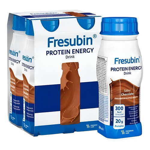 4 Unidades - Suplemento Fresubin Protein Energy Drink - 200 Ml Sabor Chocolate