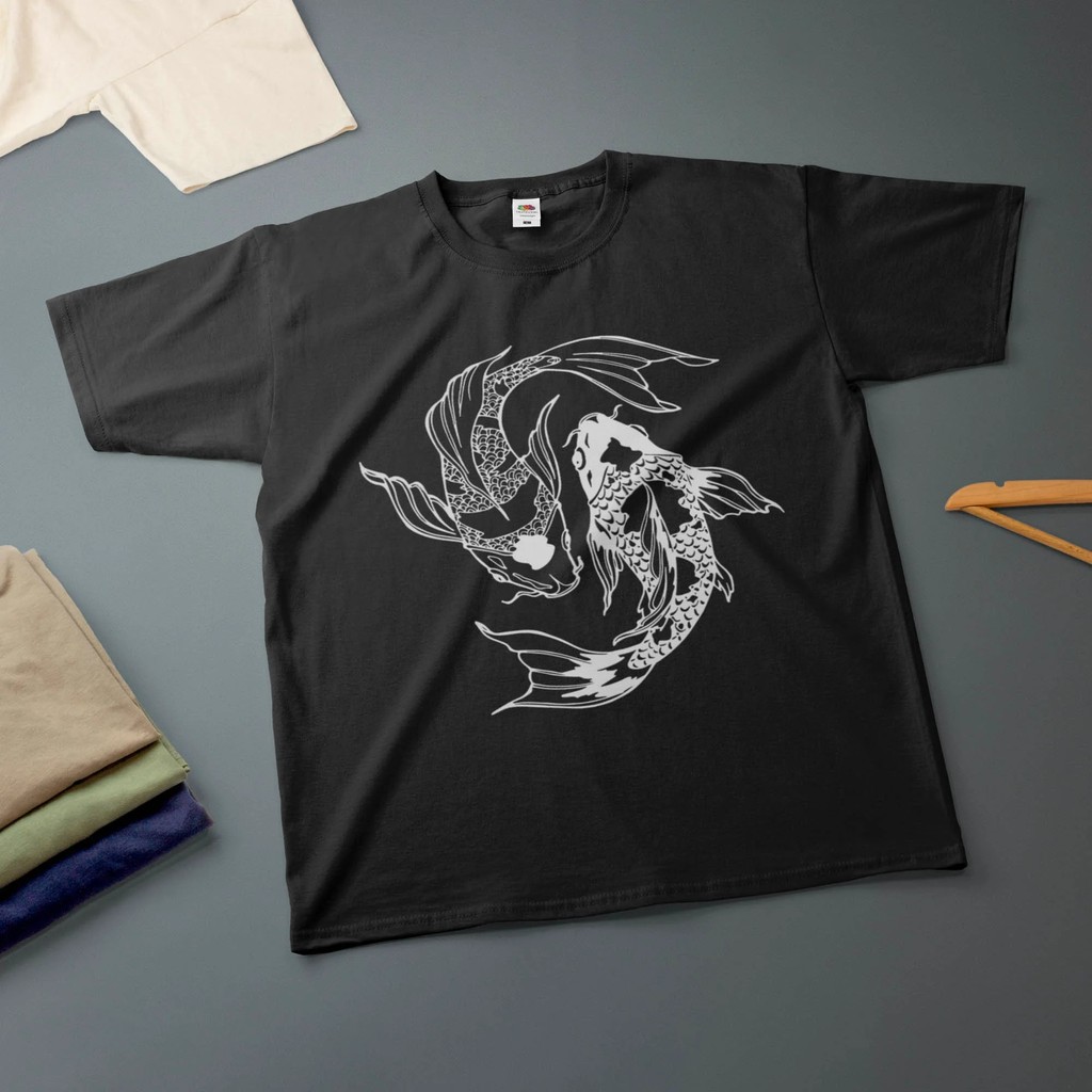 Camiseta de peixe Yin yang retro grunge y2k bloogueirinha aesthetic retro plus size