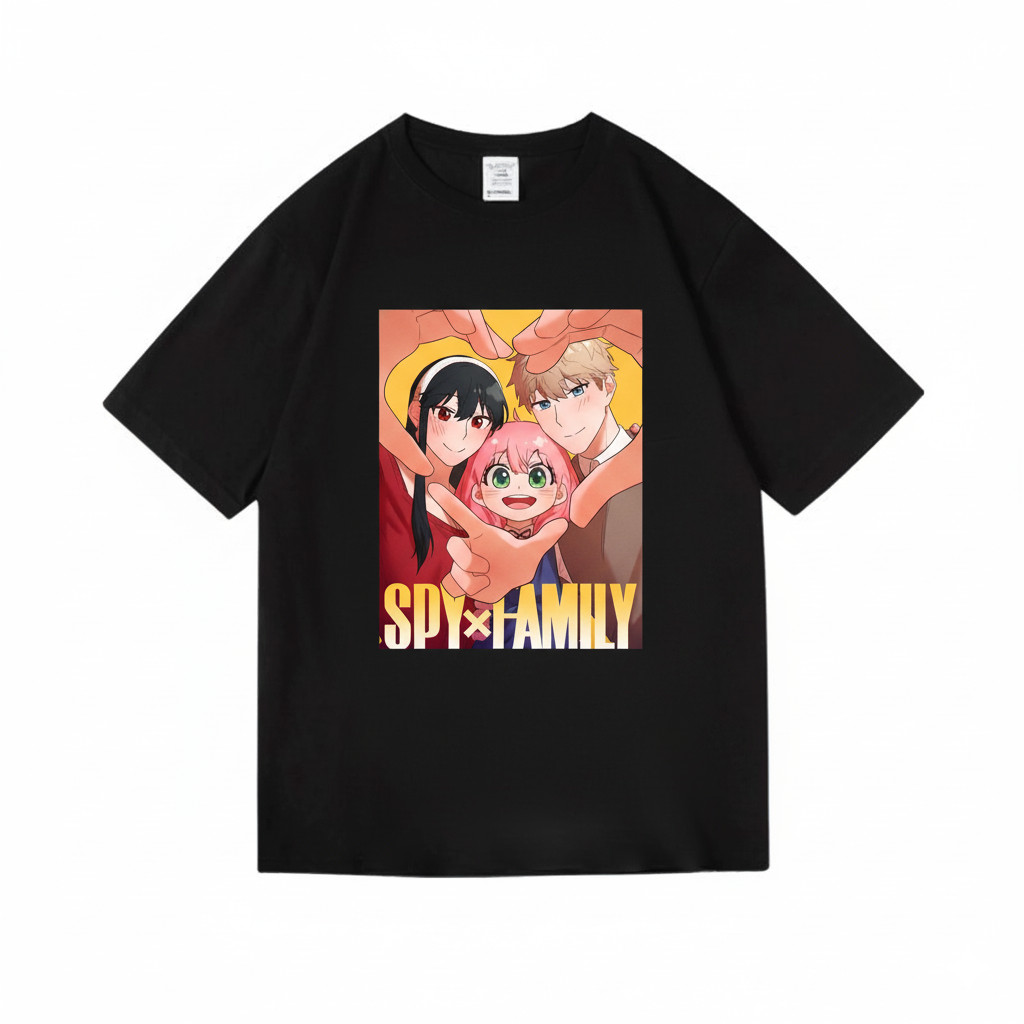 Camiseta Unissex Spy x Family Anime Loid Yor Anya Personagens Estampada Estilosa Confortável Divertida Casual