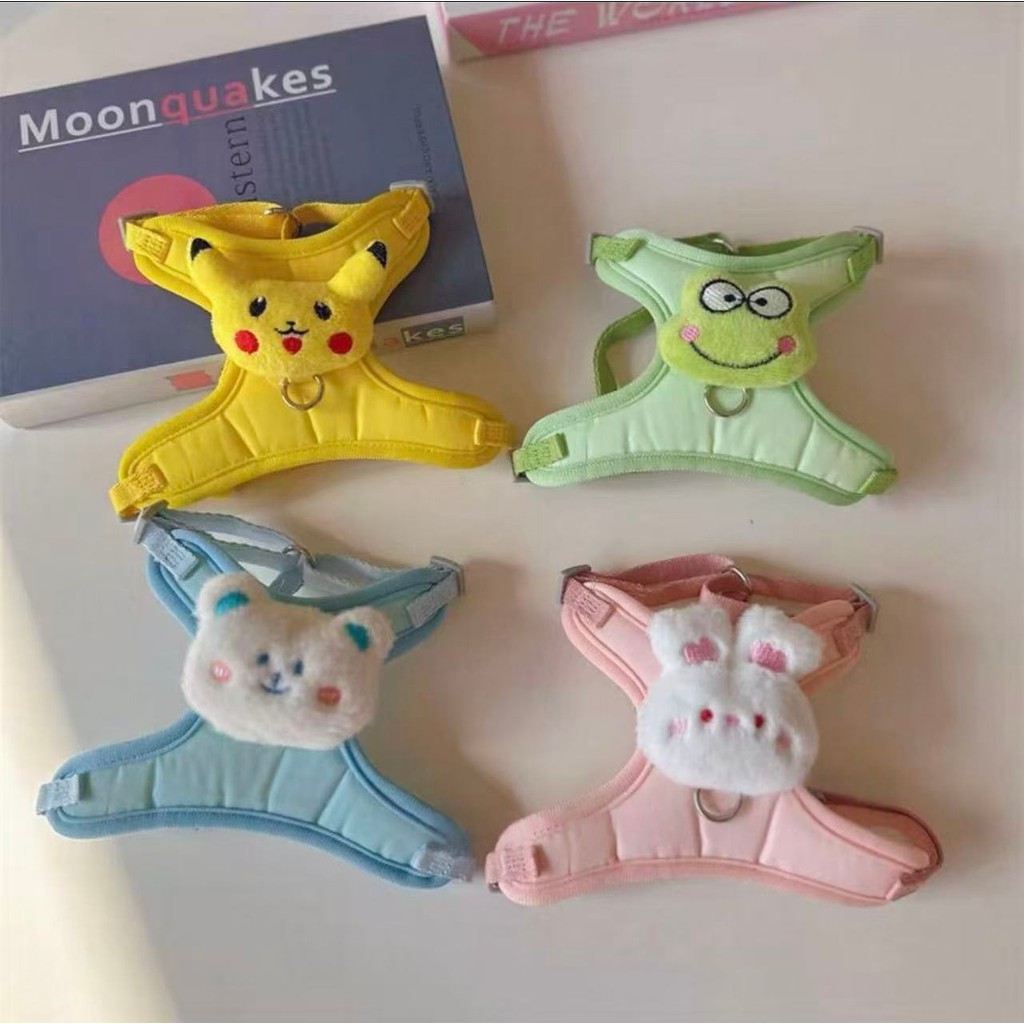 Peitoral Coleira Com Guia  Para Cachorro Pet Cães Pequenos E Médios Gato De Viagem em Oferta na Shopee