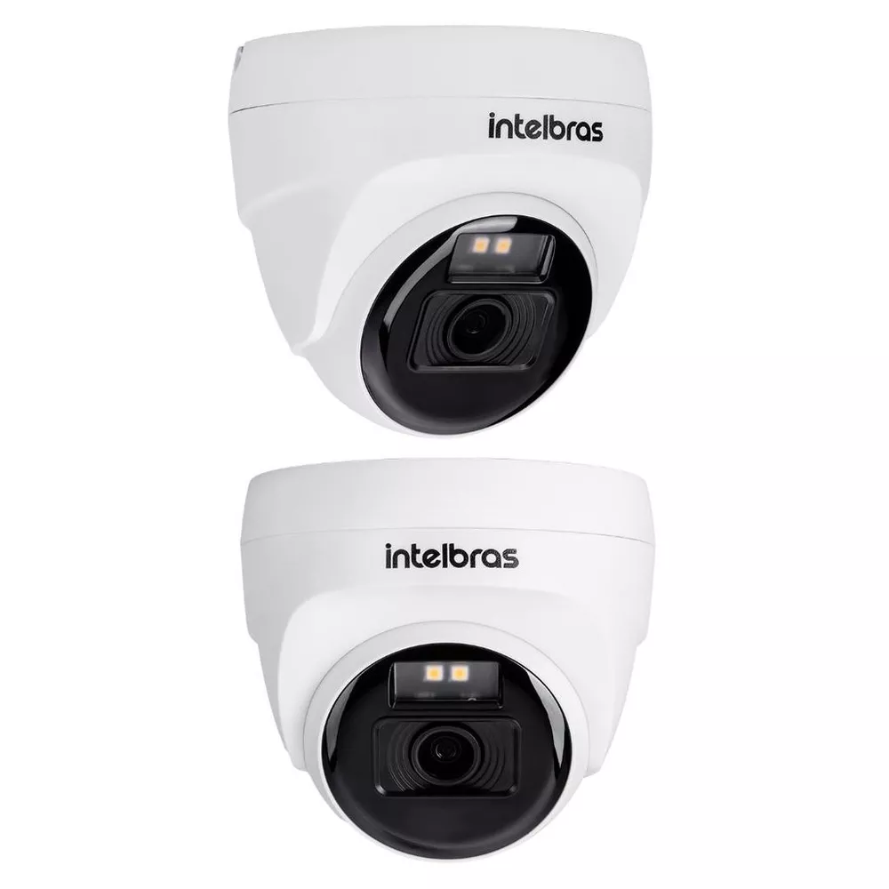 Kit 2 Câmeras Multi HD 2 Megapixels Inteligente 20m VHD 1220 D FULL COLOR + Intelbras