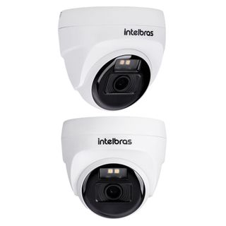 Kit 2 Câmeras Multi HD 2 Megapixels Inteligente 20m VHD 1220 D FULL COLOR + Intelbras