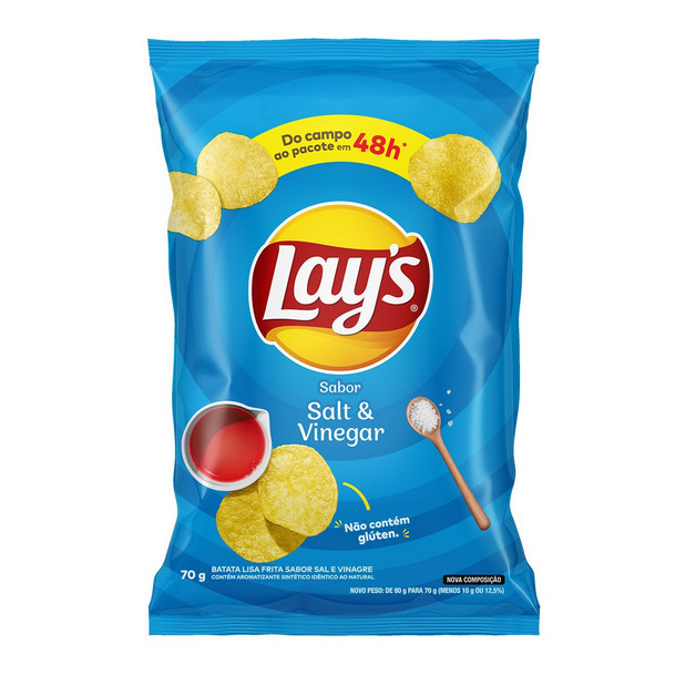 Detalhes do Batata Chips Lay's Salt & Vinegar 70g