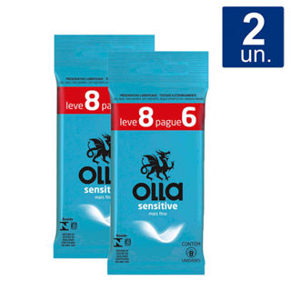 Kit 2 Preservativo Olla Sensitive Leve 8 Pague 6 em Oferta na Shopee