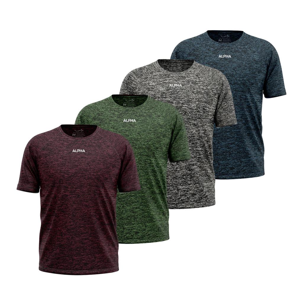 Kit 4 Camisetas Dry Alpha Co Masculina em Oferta na Shopee