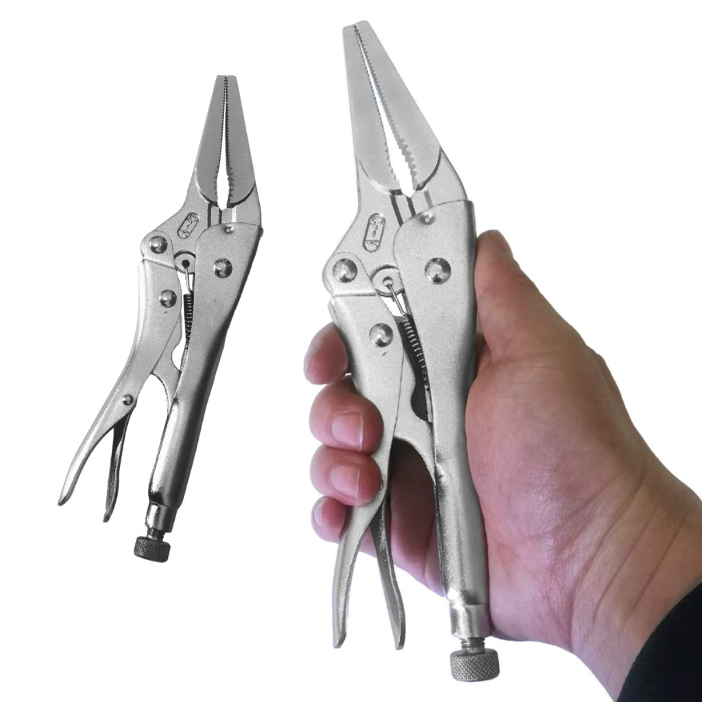 Alicate De Pressão Bico Longo 9 Polegadas Profissional Consertos Geral Ferramenta Mecânica