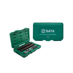 Jogo De Soquetes Extrator 23 Peças 1/4 3/8 St09138 Sata