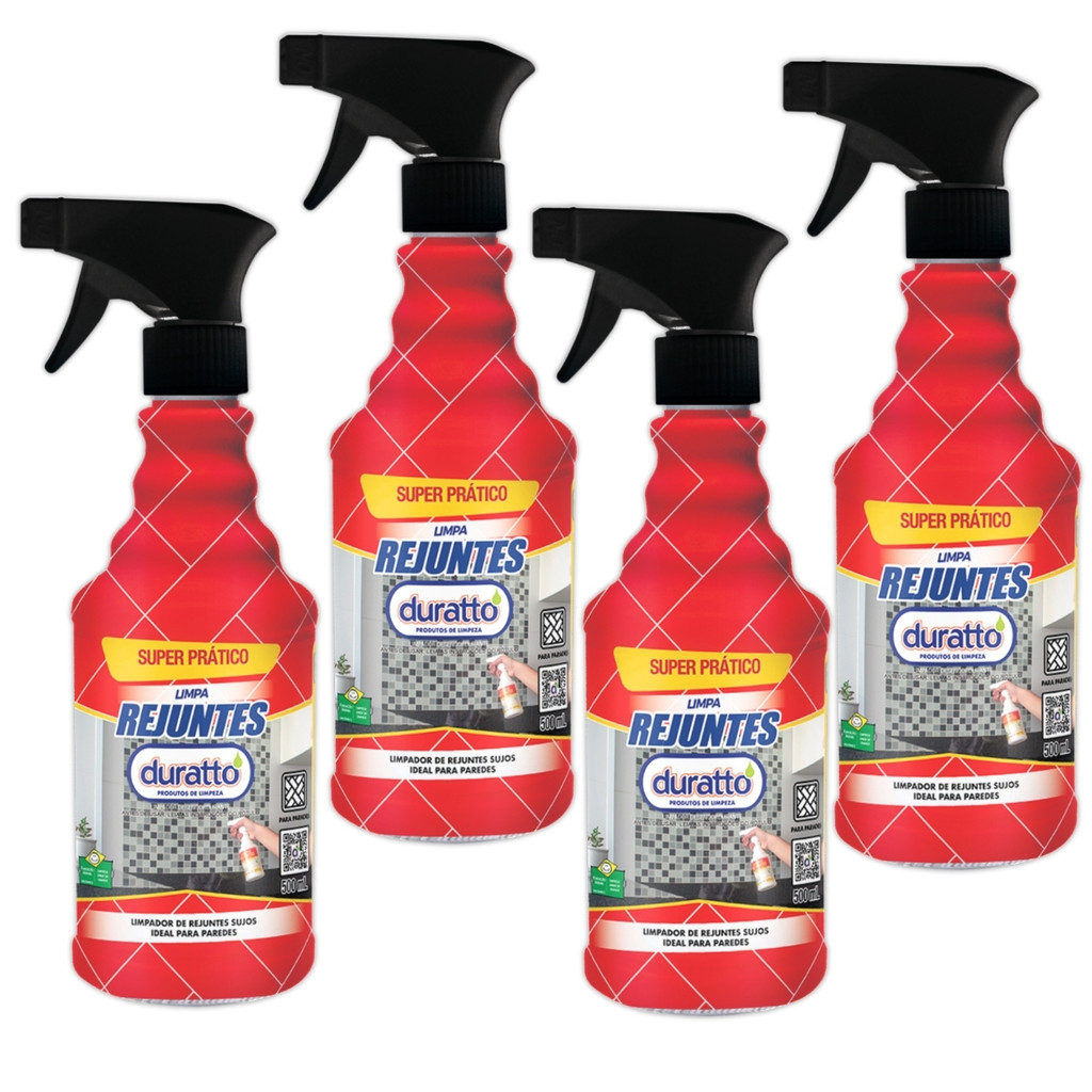 Kit 4 Limpa Rejunte Gatilho Parede Sujo Borrifador Azulejo box Chuveiro Encardido Revitalizador Piso
