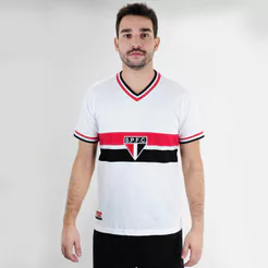 Camiseta de Time RetrôMania São Paulo 1969 Branco - Masculino