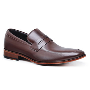 Sapato Social Loafer Penny Masculino Malbork em Couro Liso Marrom 2009M