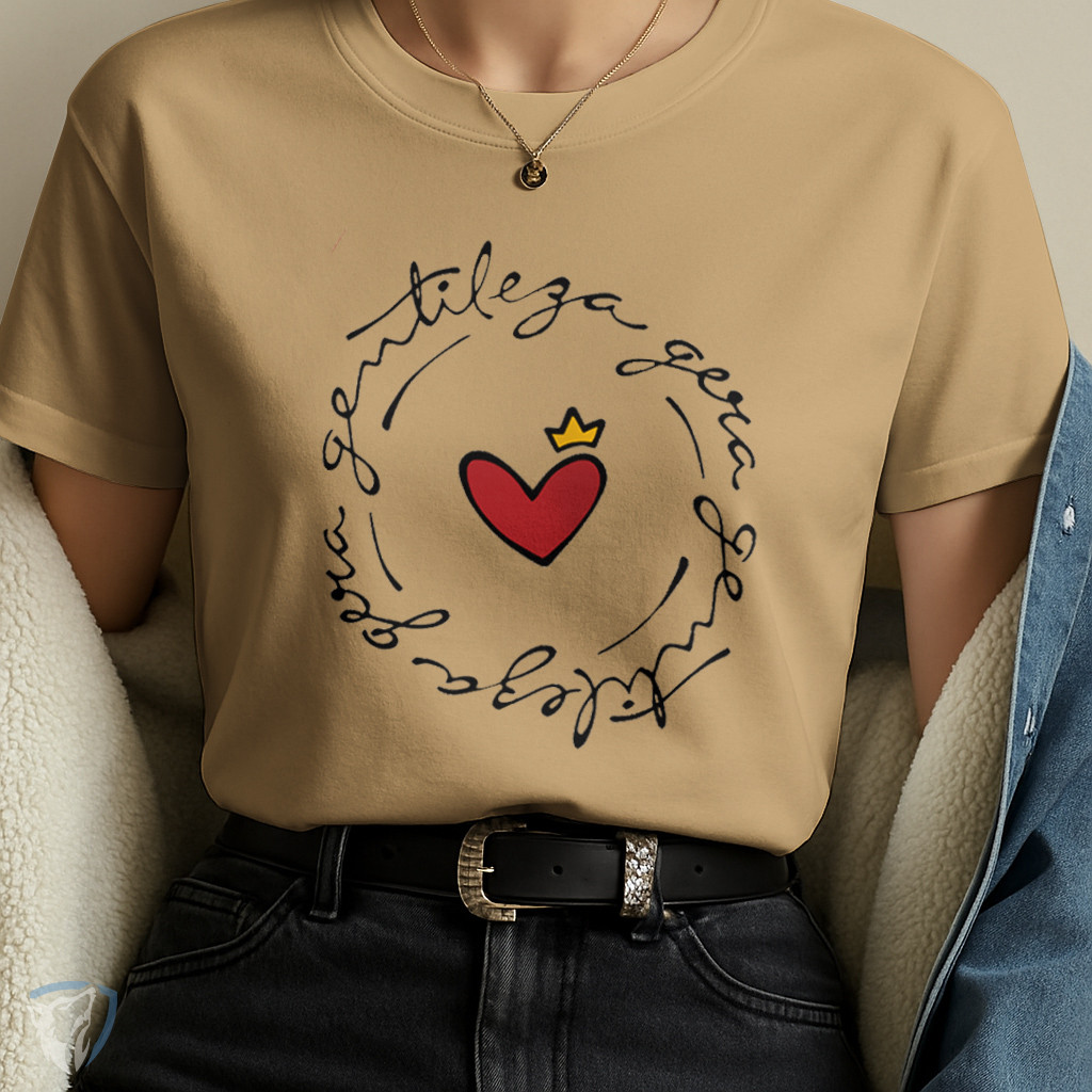 Camiseta Gentileza Gera Gentileza | Estampa de Coração com Cetro
