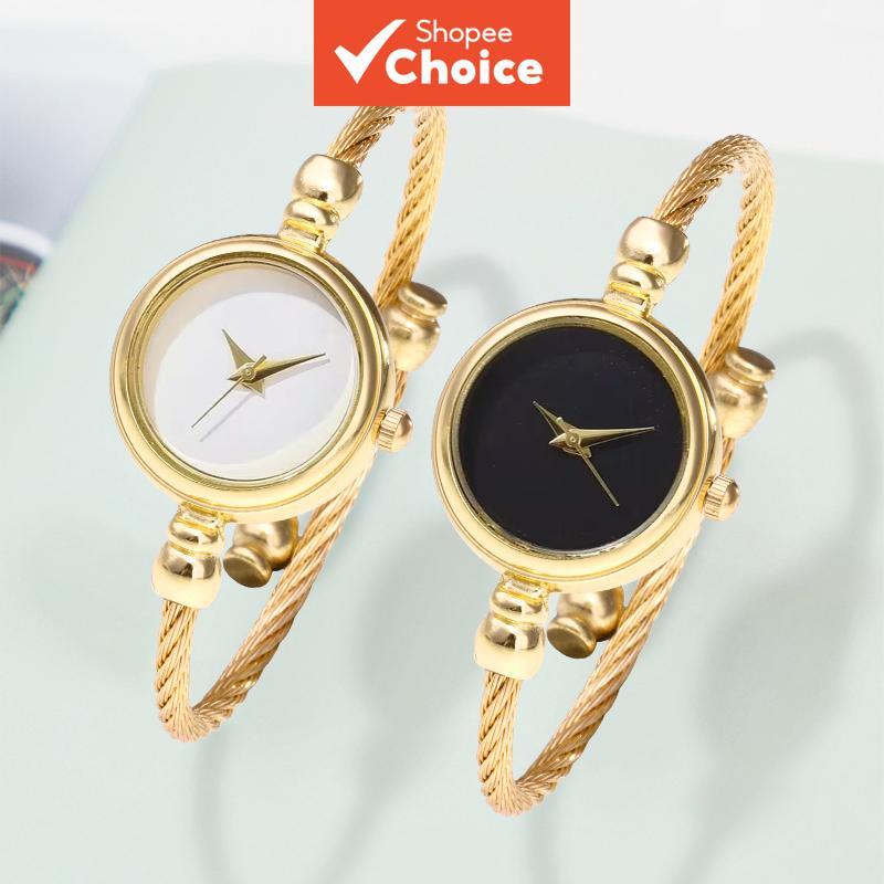 2PCS Relógio Feminino Pulseira Relógio de Pulso Feminino Relógio de Moda com Pulseira Fina (Sem Caixa) em Oferta na Shopee