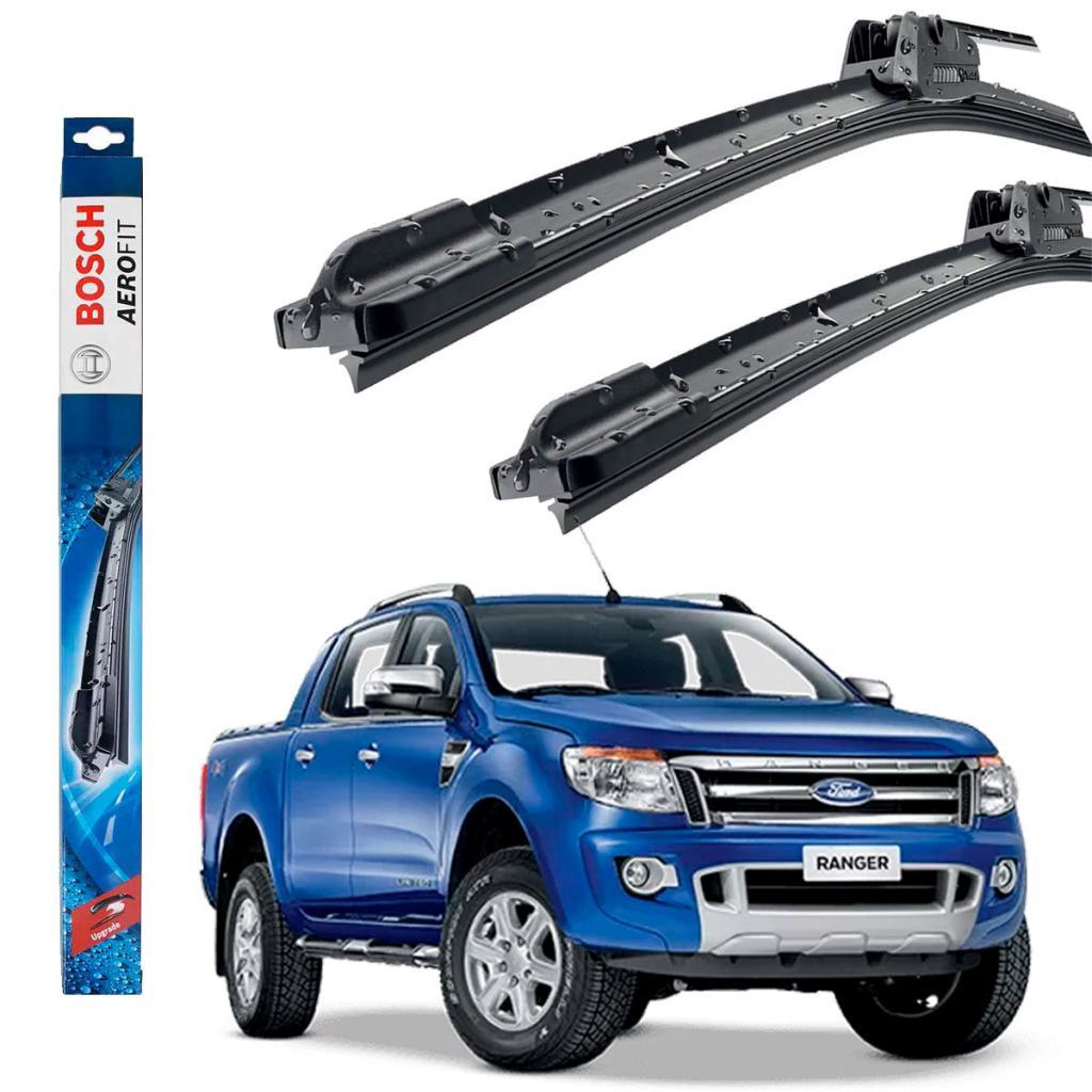 Par Jogo Kit Palheta Aerofit Bosch Original para Limpador de Para-brisa Ford Ranger 2013 Até 2016
