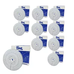 Kit 10 Caixa Disco Tacógrafo Semanal 125Km/h Com 10 Conjuntos de 7 Discos Diagrama Semanais DML