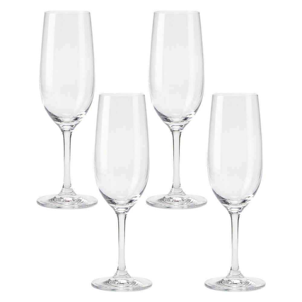 Jogo de Taças de Champanhe de Cristal com Titânio Dom Paris 235ml 4 peças - Seu Lar em Oferta na Shopee