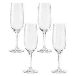 Jogo de Taças de Champanhe de Cristal com Titânio Dom Paris 235ml 4 peças - Seu Lar