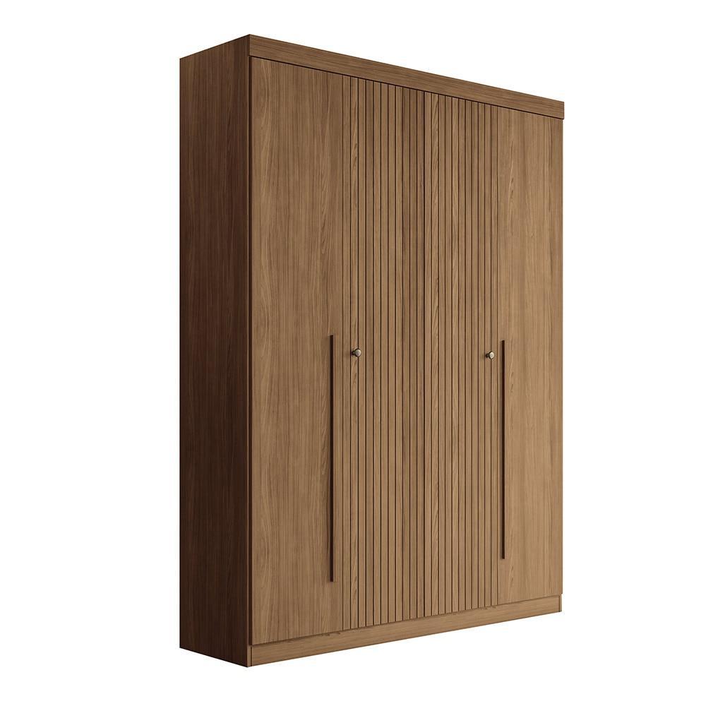 Guarda-Roupa 4 Portas Buriti 155cm Jatobá Santos Andirá em Oferta na Shopee