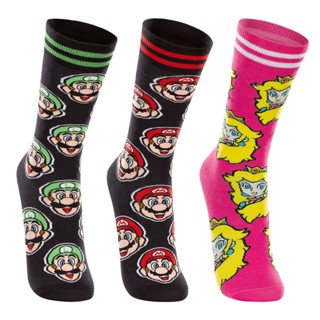 Meia Super Mario Lupo Cano Longo Unissex Adulto Juvenil em Oferta na Shopee