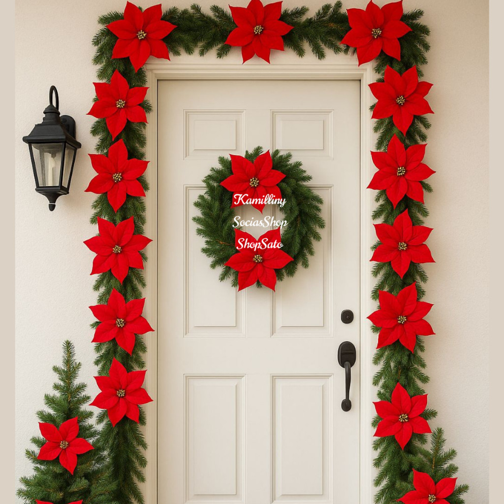 Kit 2 Corrente Bico De Papagaio Artificial Decoração Enfeite Pendente Natal