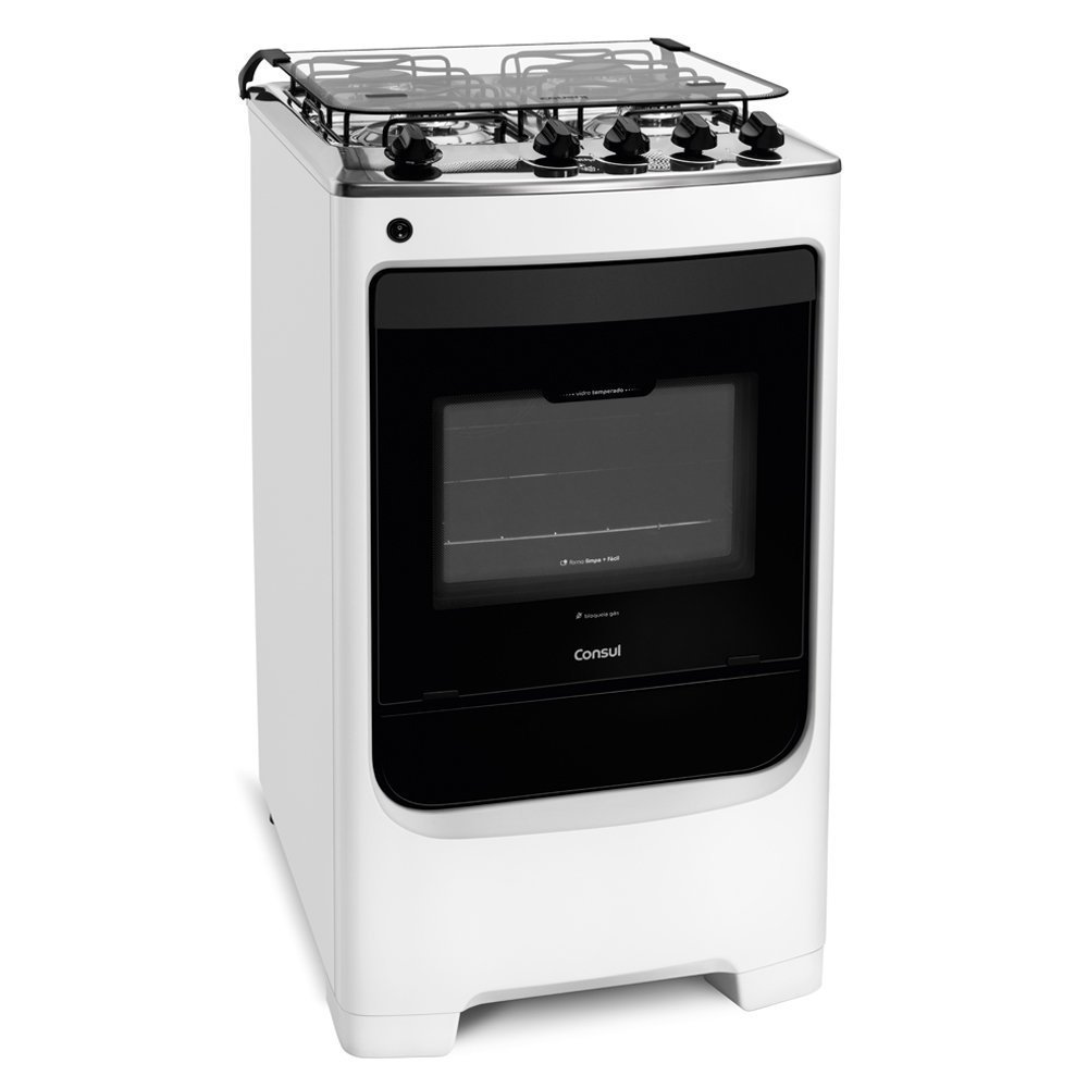 Fogão a Gás de Piso 4 Bocas Consul Acendimento Automático CFO4NAB em Oferta na Shopee