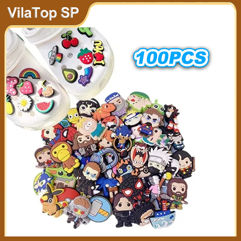 Kit 100 Pcs Pins Botons Aleatório Pronta Entrega em Oferta na Shopee