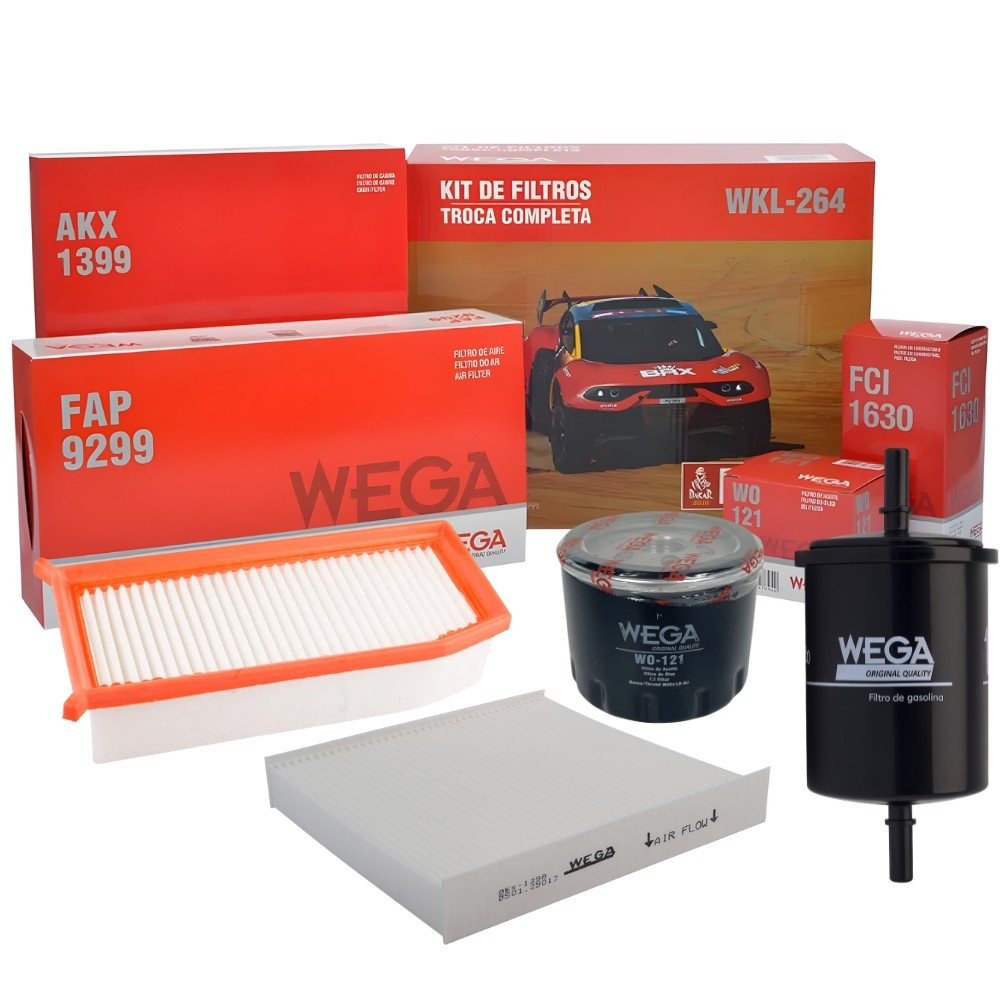 Kit Revisão Filtros Logan Sandero 1.0 3c Manual 2017 2018/ Óleo - Ar Cabine - Ar Motor - Combustível