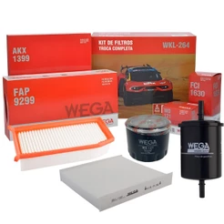 Kit Revisão Filtros Logan Sandero 1.0 3c Manual 2017 2018/ Óleo - Ar Cabine - Ar Motor - Combustível