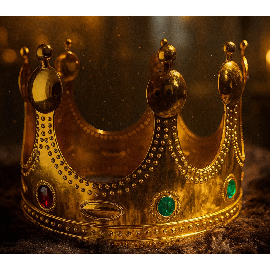 Coroa Dourada Rei Luxo Plástico em Oferta na Shopee