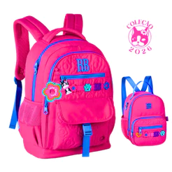 Kit Mochila de Costas Com Lancheira Rebecca Bonbon Flower Power-Clio Style