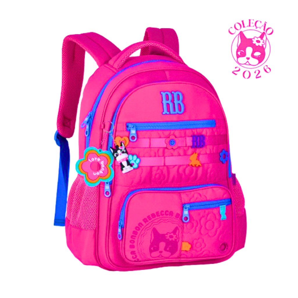 Mochila de Costas Rebecca Bonbon Flower -Clio Style Cor:Rosa em Oferta na Shopee