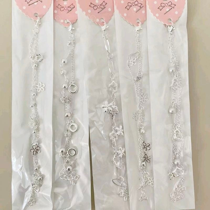 Kit 3 ou 6 unis Pulseiras Banhada à Prata 925  e Dourado - Feminina Sortidos em Oferta na Shopee