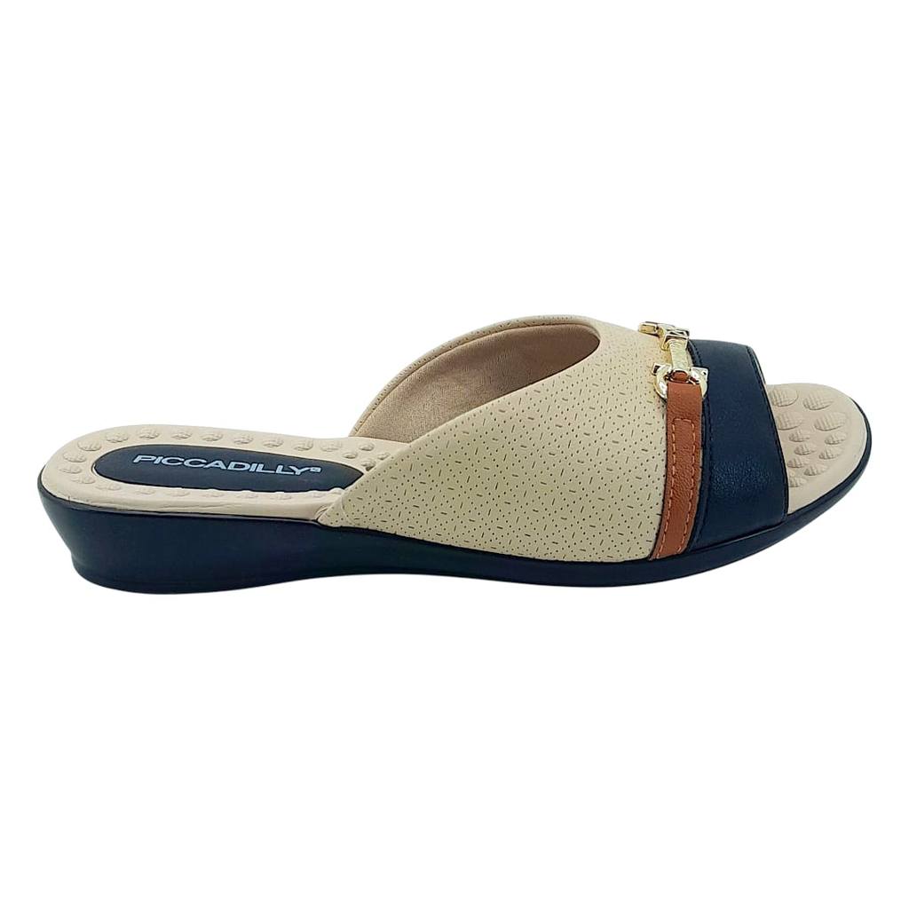 Tamanco  Anabela Baixa  Feminino Piccadilly Leve Macio Confortavel