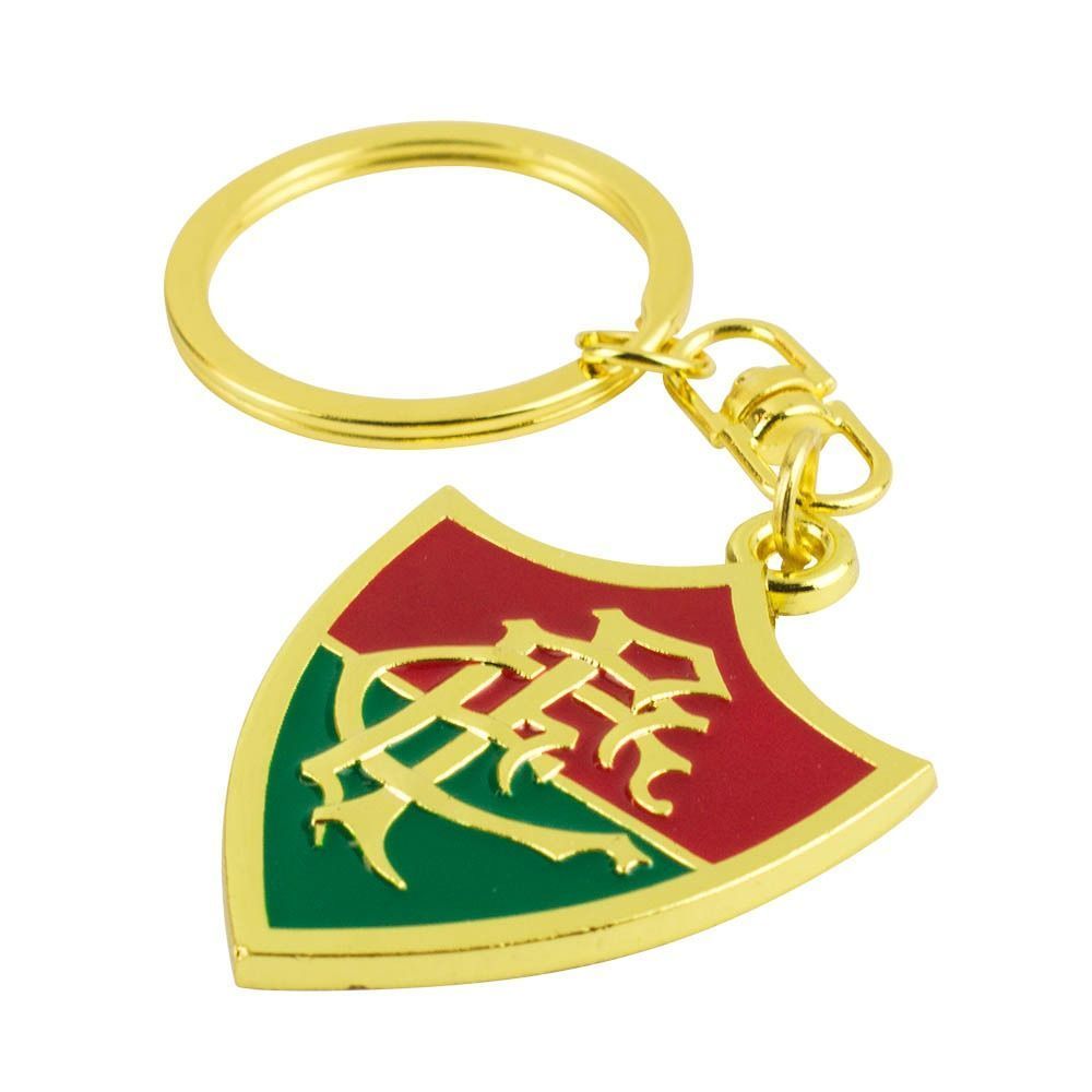 Chaveiro Time Fluminense Metal Dourado Escudo Time 4cm Fluzão Presente Torcedor Oficial JY1024G-6-B