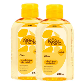 Kit 2 Óleo João e Maria Bebê Cheirinho de Bebê 200ml em Oferta na Shopee