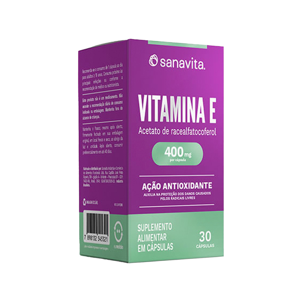 Vitamina E alfatocoferol 30 Capsulas - Sanavita em Oferta na Shopee