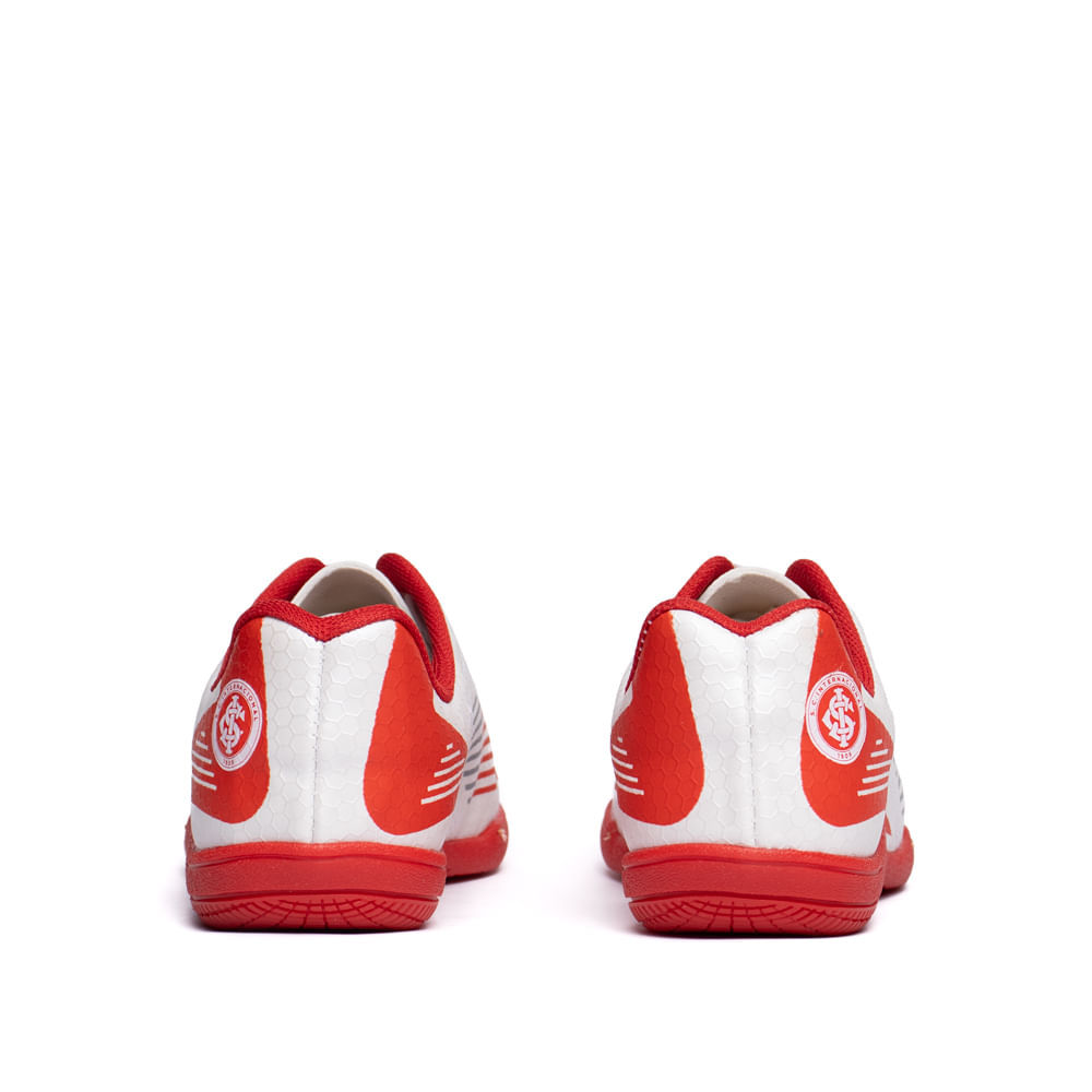 Detalhes do Chuteira Infantil Molekinho Inter Futsal Branco/Vermelho