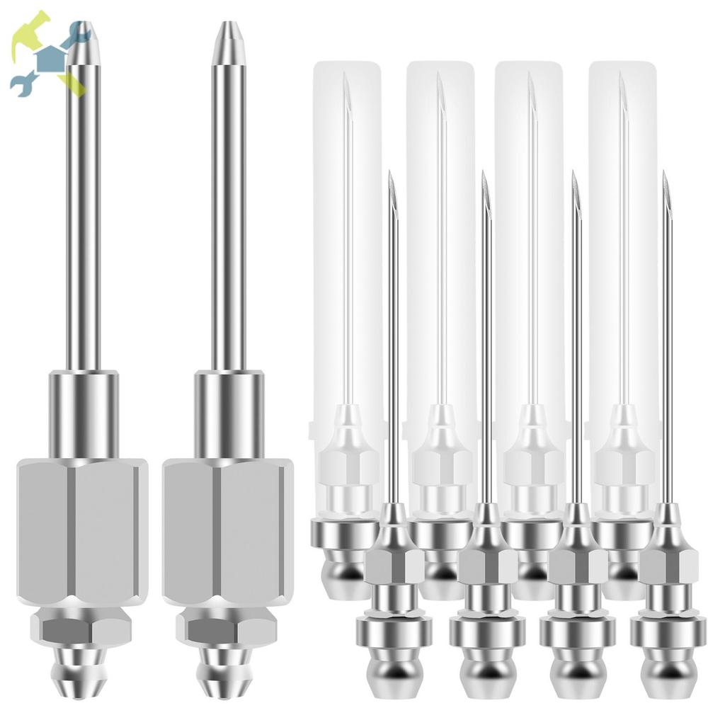 10 Pçs Kit De Agulha Injetor De Graxa Resistente Aço Carbono Bico Conjunto Multiuso Dicas SHOPCYC8338