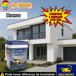 Borracha Líquida Eucaflex Branco Neve 16L Eucatex Impermeabilizante Telhado Parede Anti Infiltração