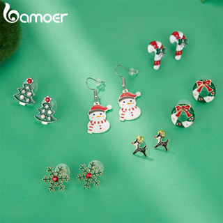 Brincos Bamoer Natal Cobre Verde Flocos De Neve Design Joias Presentes Para Mulheres em Oferta na Shopee