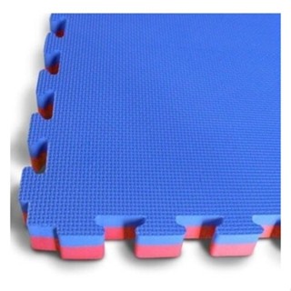 Tatame Tapete EVA 50x50x3cm Dupla Face Azul e Vermelho em Oferta na Shopee