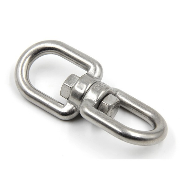 Manilha Dupla Tornel Inox Destorcedor Inox 6mm Cabos Barco