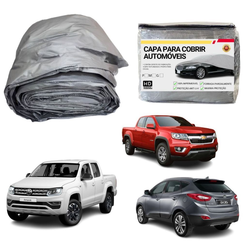 Capa Cobrir Carro Chevrolet S10 Cabine Dupla 100% Impermeável Anti-Uv