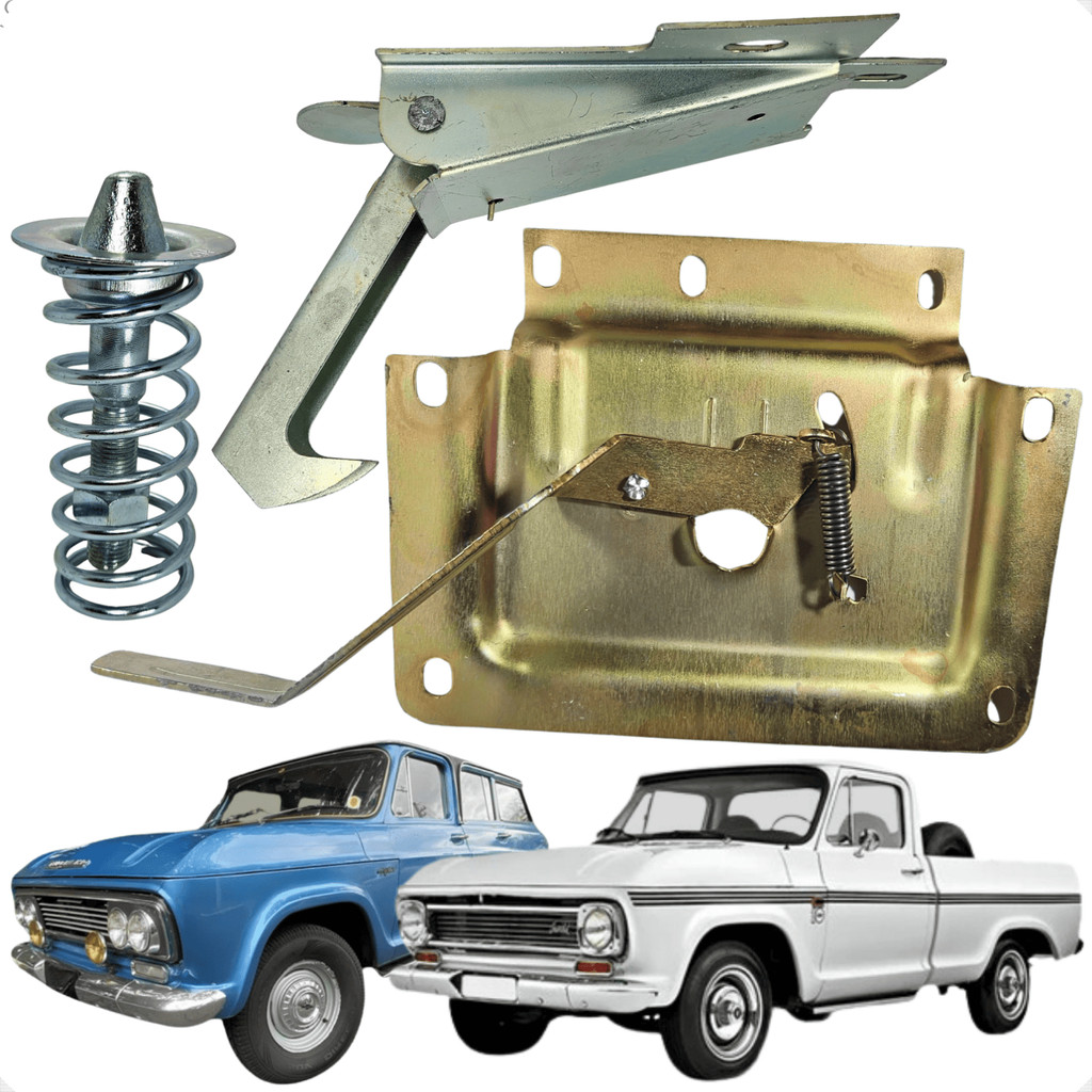Kit Trinco Inferior Trava Pino Superior Do Capô Chevrolet D10 C10 A10