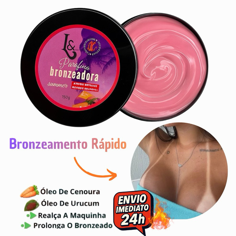 Parafina Bronzeadora Acelerador Summer Bronze AQ 150g L&Beauty em Oferta na Shopee