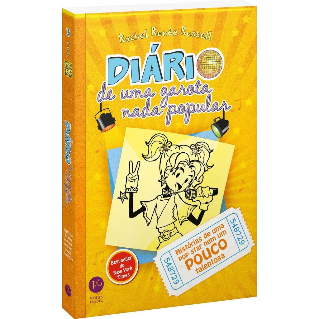 Livro - Diário de Uma garota Nada Popular  3 -  Histórias de Uma Pop Star Nem Um Pouco Talentosa - Capa Cartão