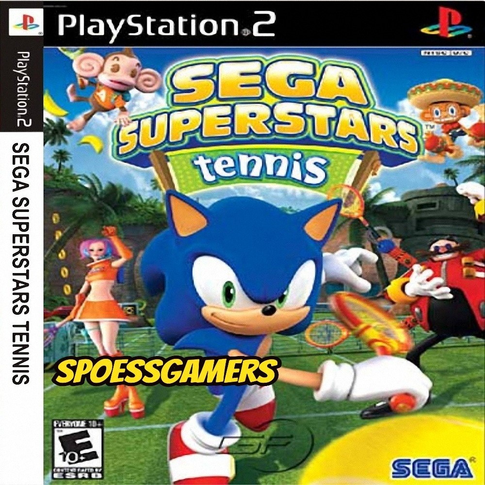 Jogo Ps 2 Sega Super Stars Tennis  Sonic Patch .