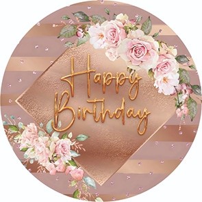 Capa Painel Happy Birthday Rosa Feminino com elástico em Oferta na Shopee