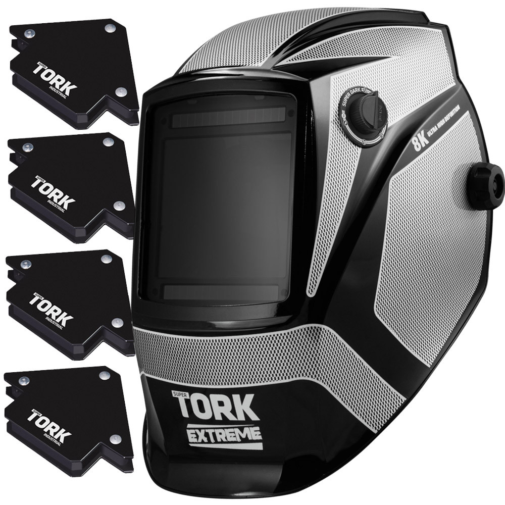 Máscara de Solda Automática 8k Big Solar + 2 Esquadro + 2 Lentes Super Tork