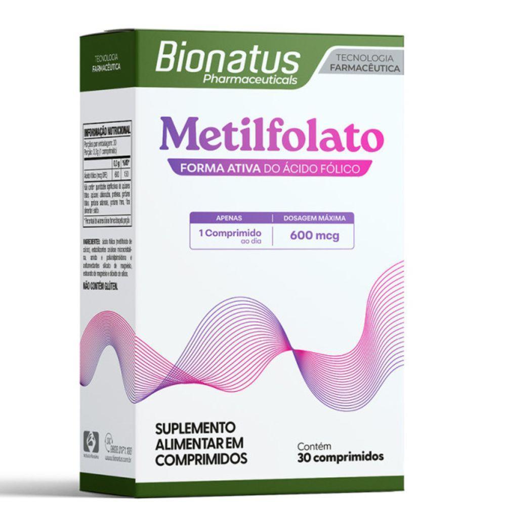 Metilfolato 600Mcg Com 30 Comprimidos Suplemento Comprimidos em Oferta na Shopee